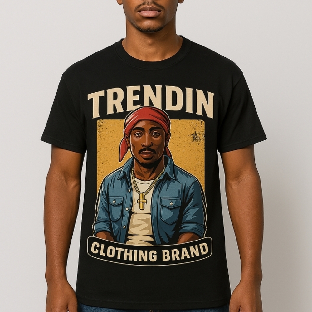 Black Graphic T-Shirt for Men